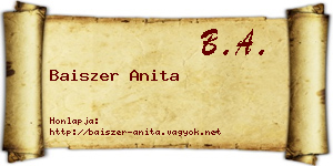 Baiszer Anita névjegykártya